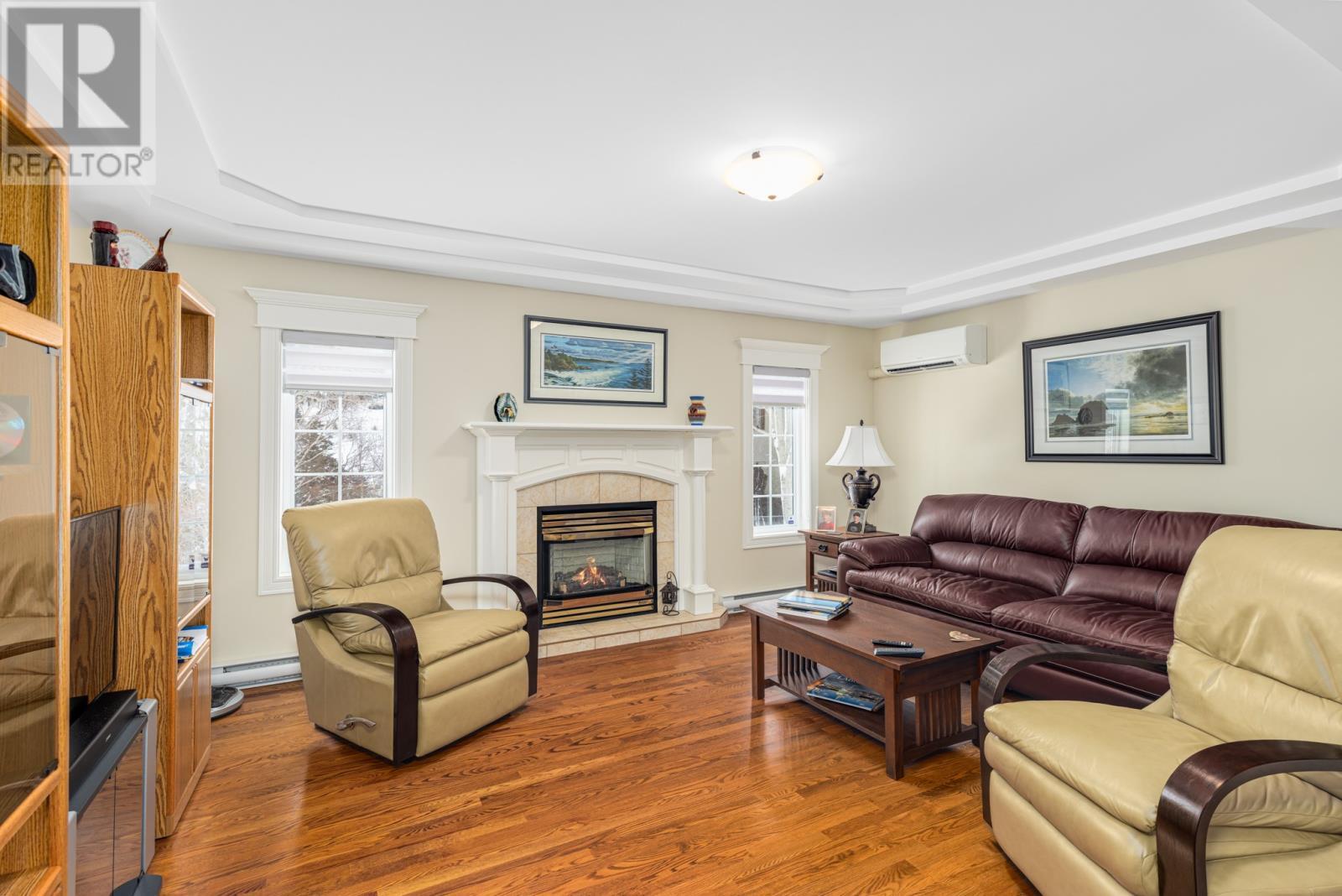Main Floor Familyroom - 3 Topsail Heights, Conception Bay South, NL - Indoor Photo Showing Living Room With Fireplace