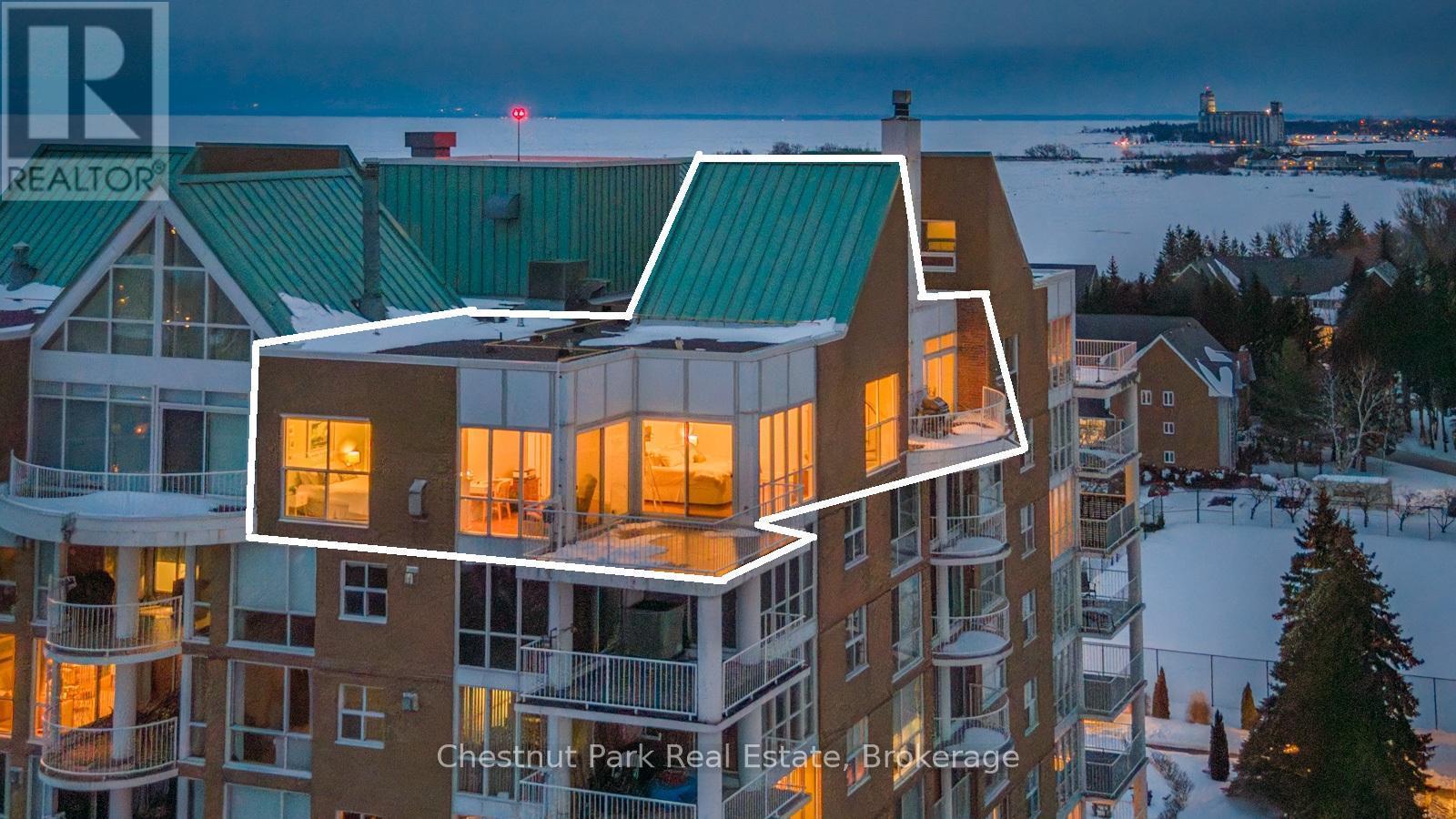 Penthouse outline - 1894 sq.ft. of living space - 1001 - 24 Ramblings Way, Collingwood, ON - Outdoor