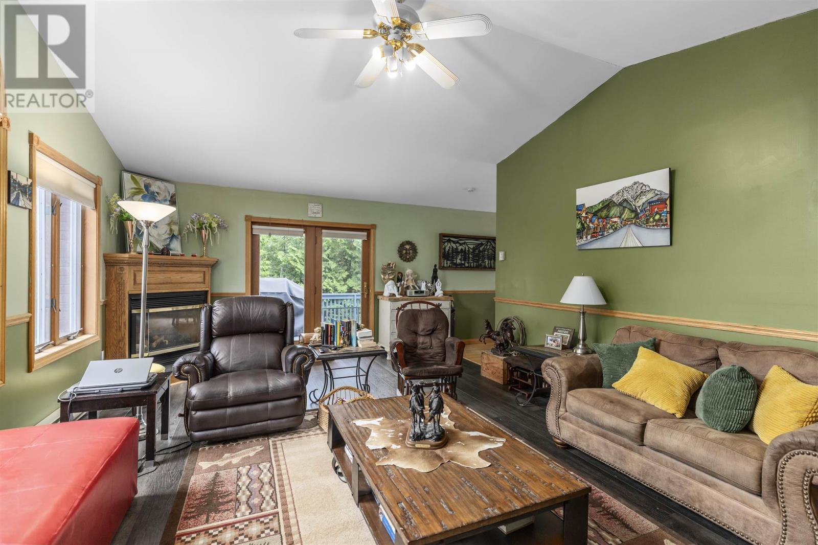 3804 Hamilton Dr, Hilton Beach, ON - Indoor Photo Showing Living Room With Fireplace