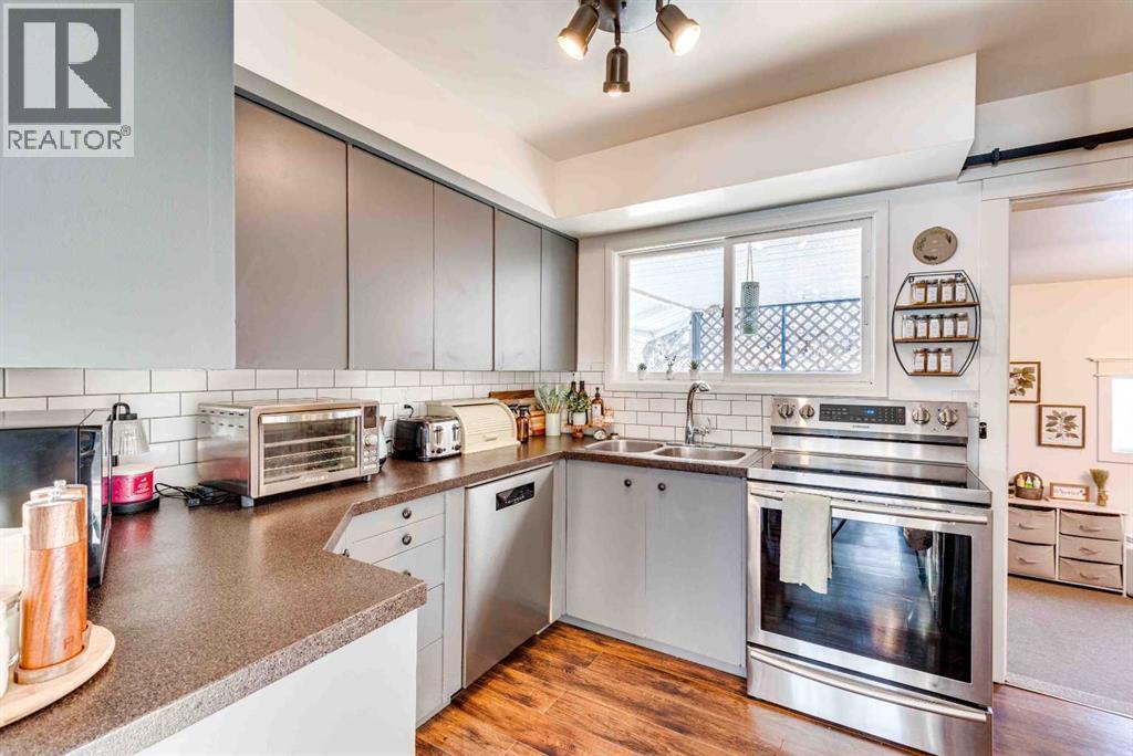 215 4 Avenue Se, Three Hills, AB - Indoor Photo Showing Kitchen With Double Sink