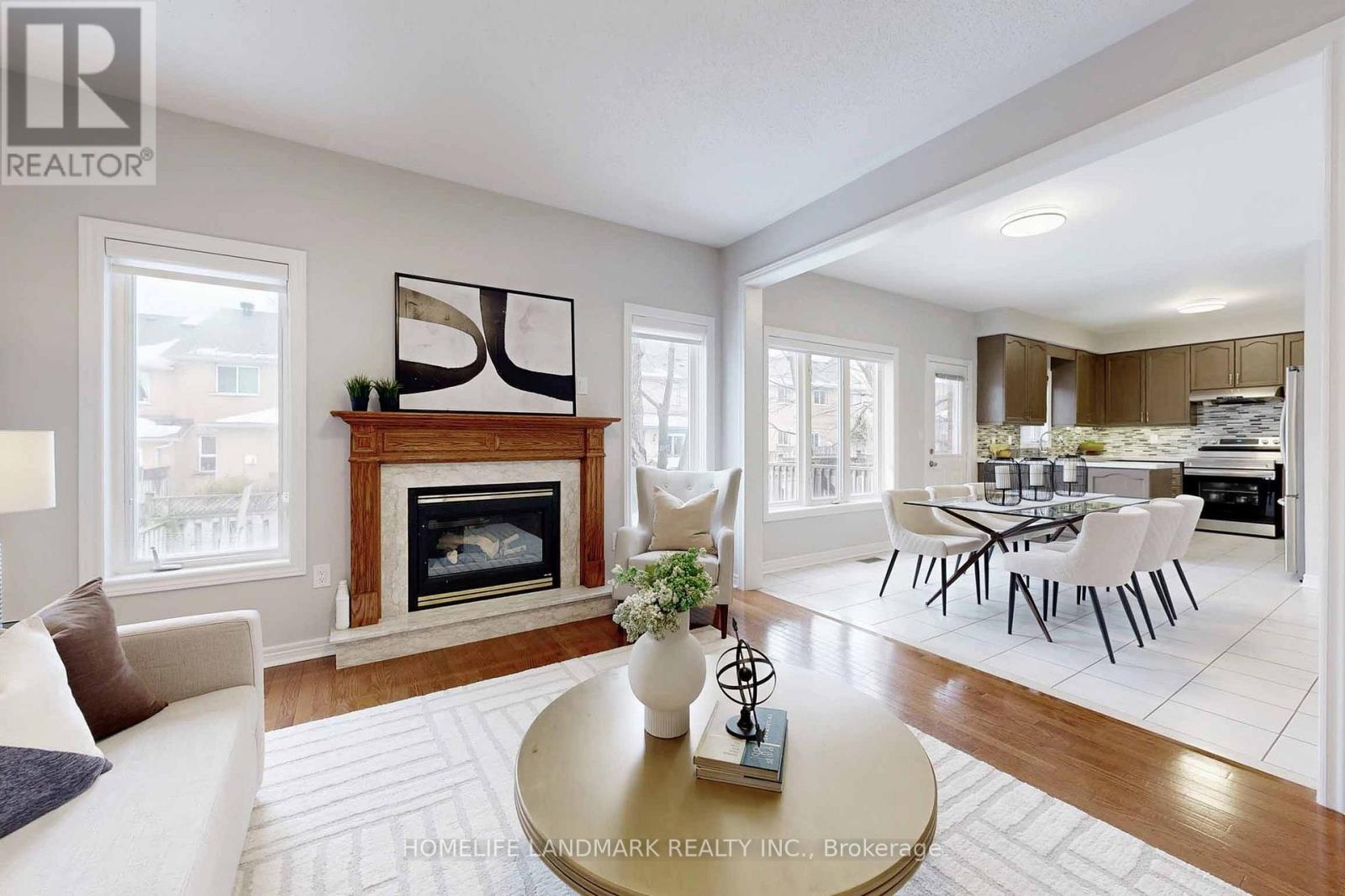 18 Olympus Drive, Richmond Hill, ON - Indoor Photo Showing Living Room With Fireplace