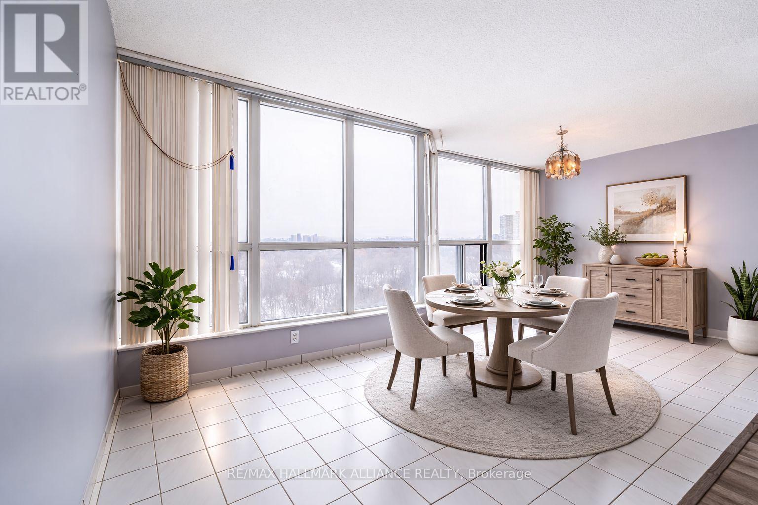 Virtually staged for illustrative purposes - 707 - 3 Rowntree Road, Toronto, ON - Indoor Photo Showing Dining Room