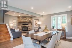 Stone Wood Burning Fireplace -