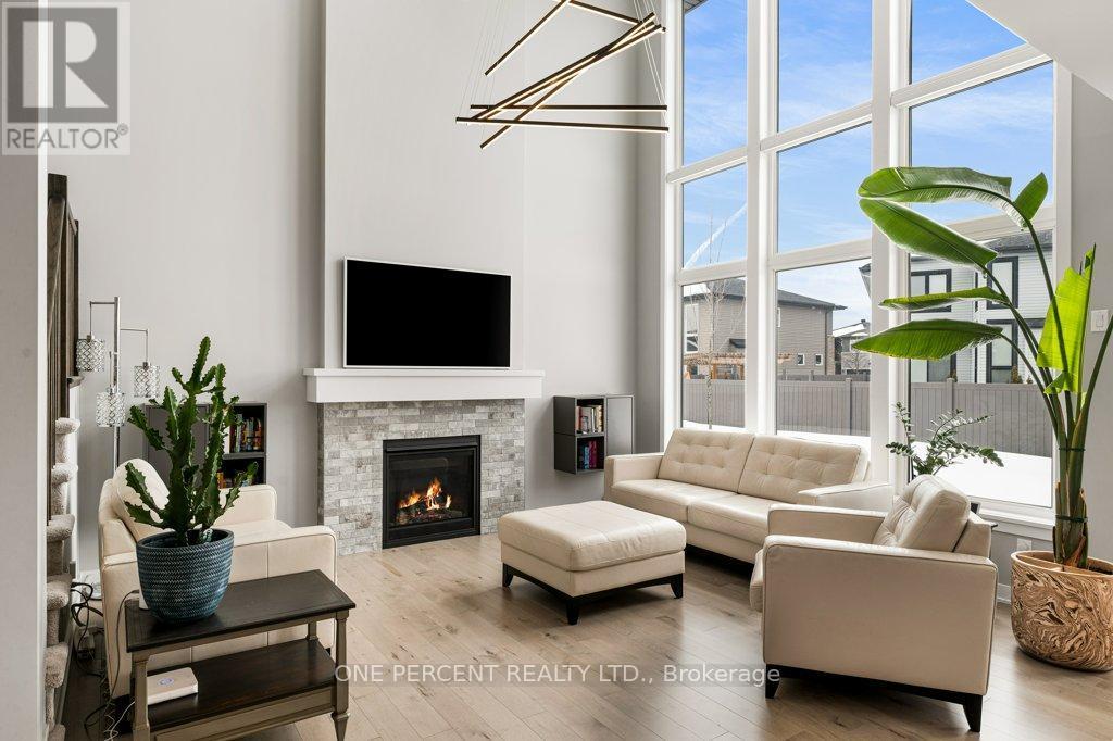 Living Room - 26 Stanzel Drive, Carleton Place, ON - Indoor Photo Showing Living Room With Fireplace