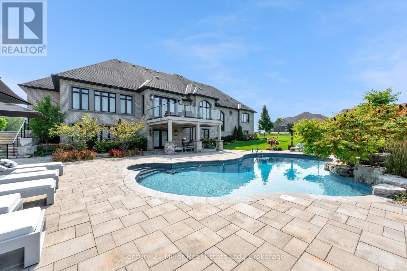 214 Jerseyville Road, Brantford, ON - Outdoor With In Ground Pool With Deck Patio Veranda