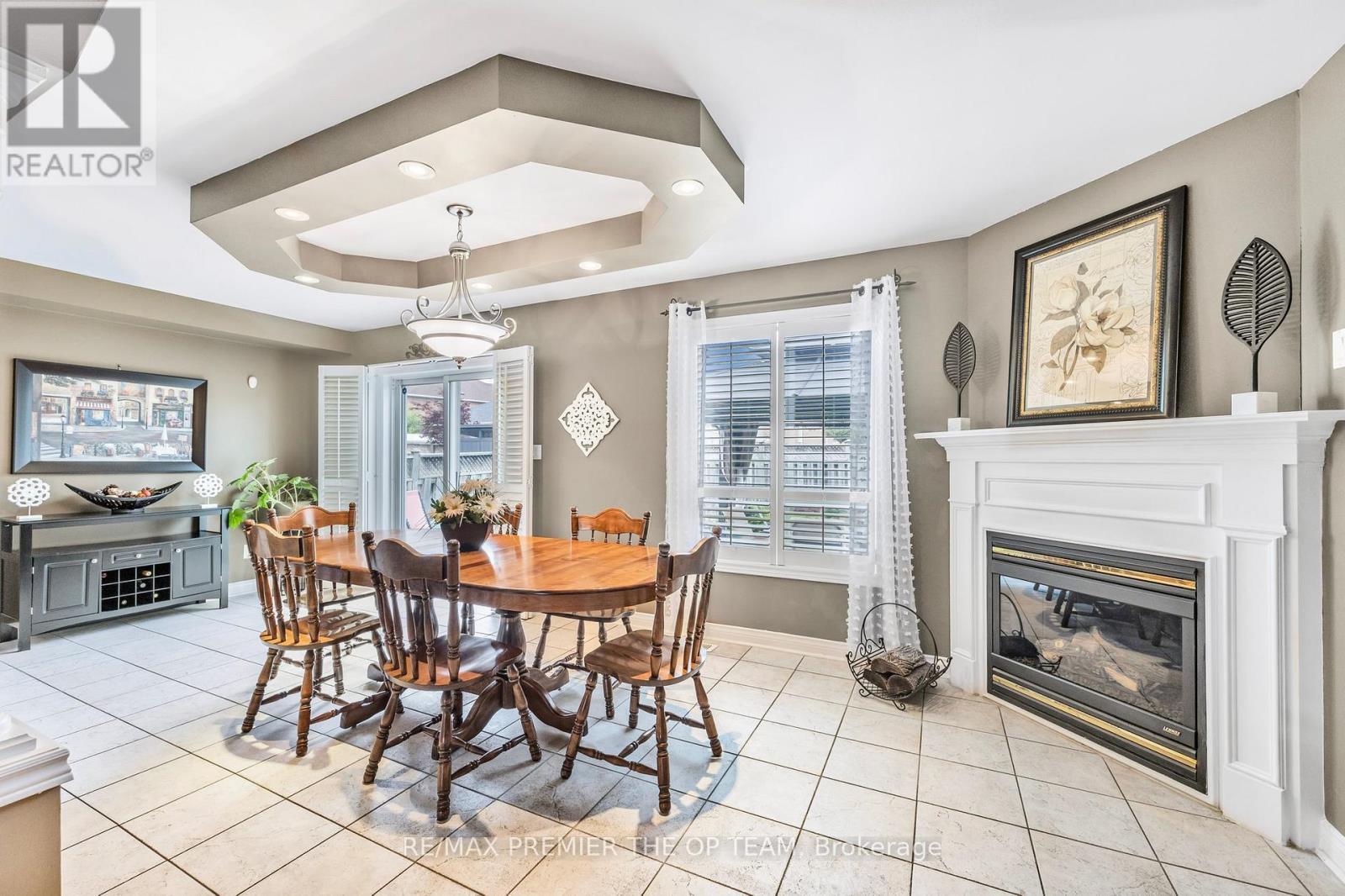 223 Landsbridge Street, Caledon, ON - Indoor Photo Showing Dining Room With Fireplace
