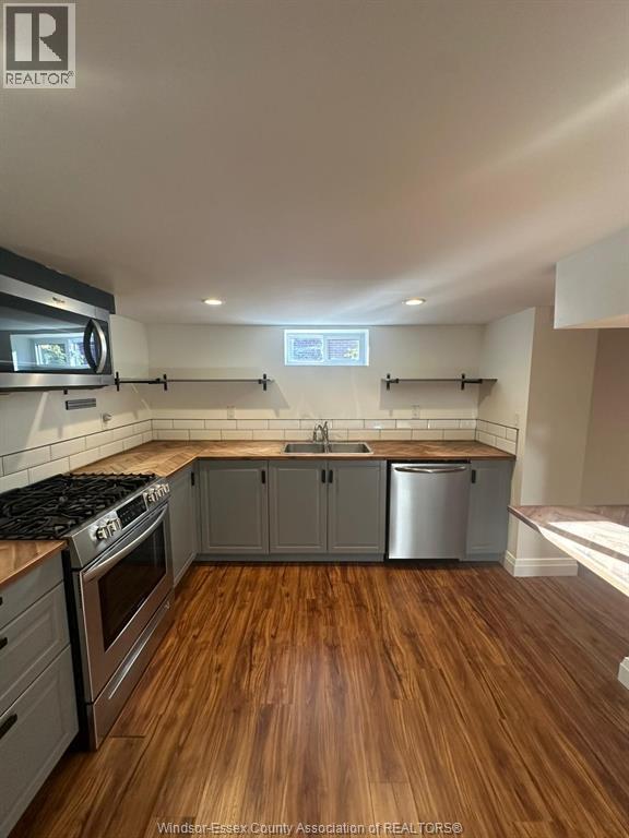 4132 Mount Royal Unit# Lower, Windsor, ON - Indoor Photo Showing Kitchen With Stainless Steel Kitchen With Double Sink
