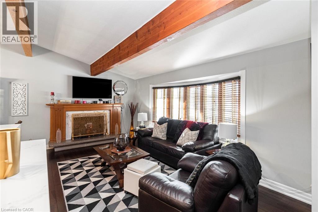 92 Auchmar Road, Hamilton, ON - Indoor Photo Showing Living Room With Fireplace