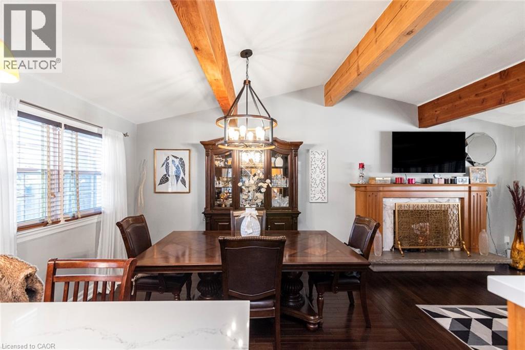 92 Auchmar Road, Hamilton, ON - Indoor Photo Showing Dining Room With Fireplace