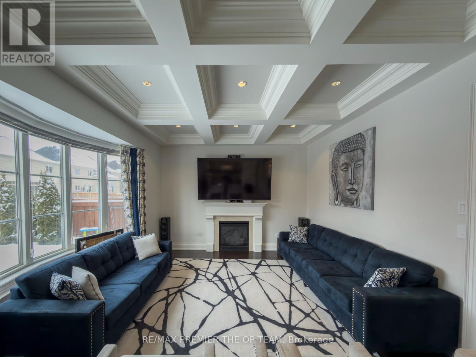 4 John Carroll Drive, Brampton, ON - Indoor Photo Showing Living Room With Fireplace