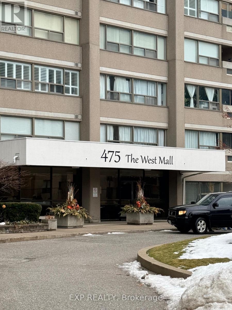 608 - 475 The West Mall, Toronto (Etobicoke West Mall), ON - Outdoor With Balcony With Facade