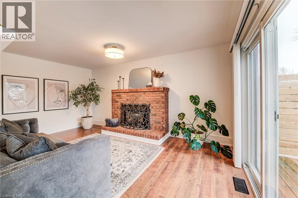 89 Biehn Drive, Kitchener, ON - Indoor Photo Showing Living Room With Fireplace