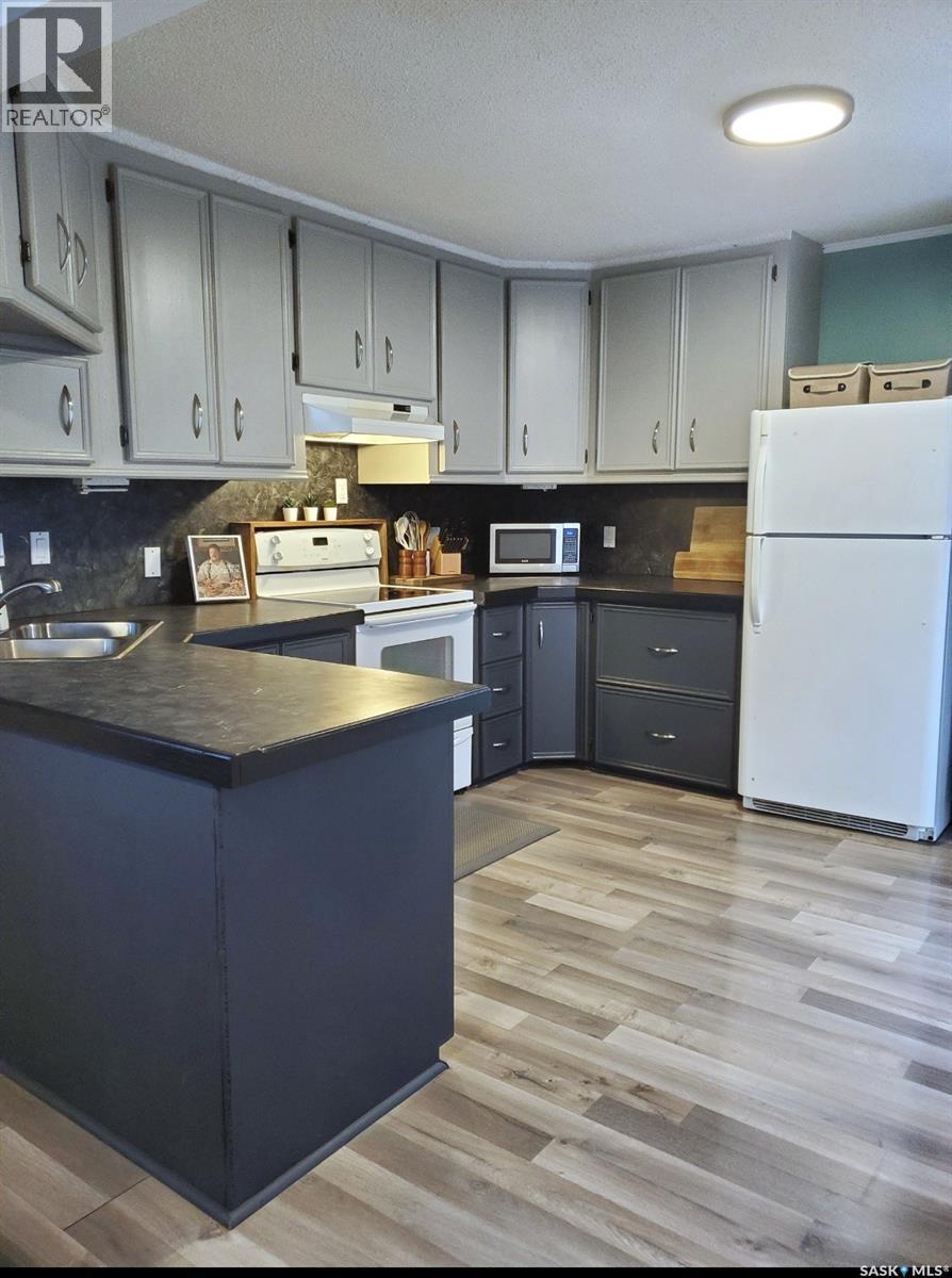 318 Aldridge Street, Bienfait, SK - Indoor Photo Showing Kitchen With Double Sink