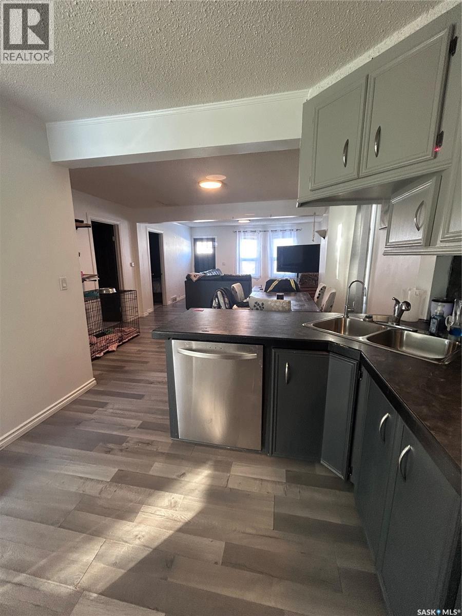 318 Aldridge Street, Bienfait, SK - Indoor Photo Showing Kitchen With Double Sink