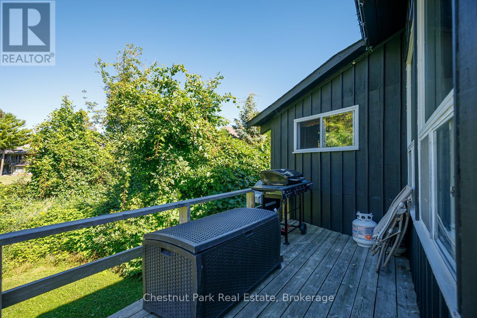 Back deck and private back yard - 158 Wensley Drive, Blue Mountains, ON - Outdoor With Deck Patio Veranda With Exterior