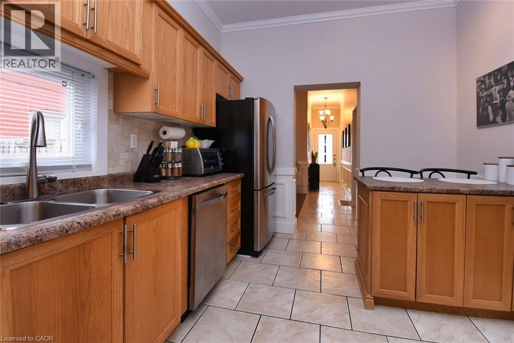 113 Steven Street, Hamilton, ON - Indoor Photo Showing Kitchen With Double Sink