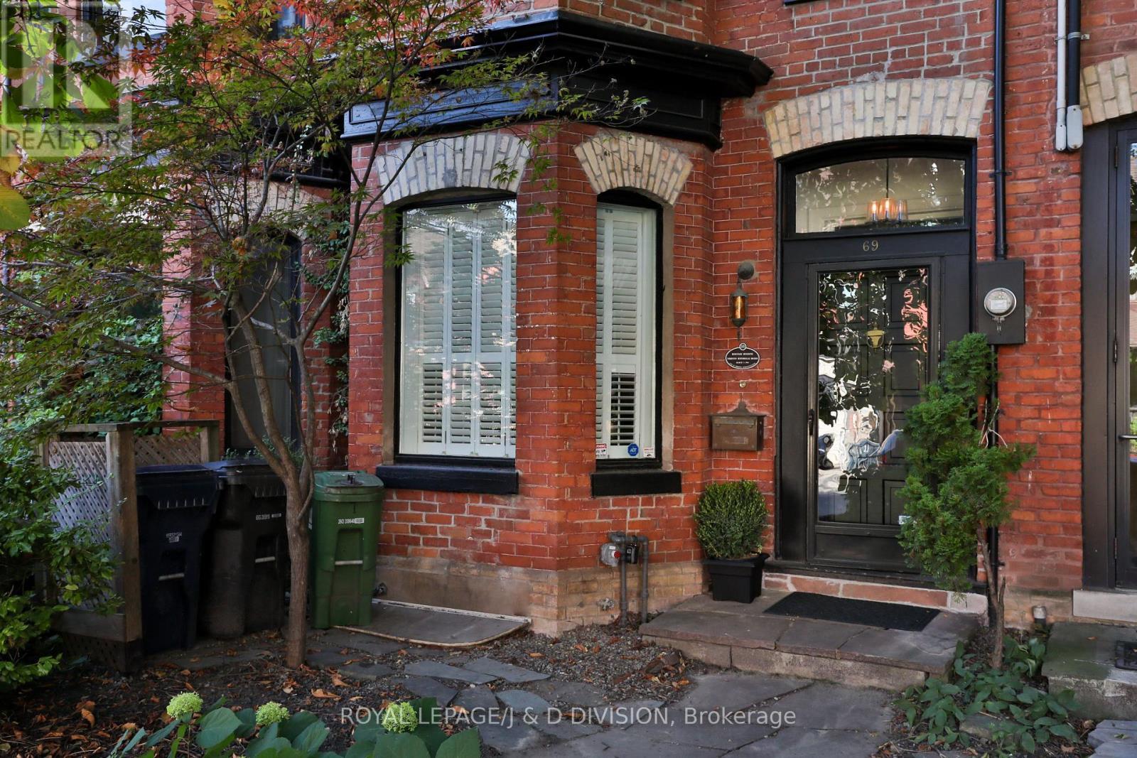 Striking red brick with period polychrome facade - 69 Sullivan Street, Toronto, ON - Outdoor