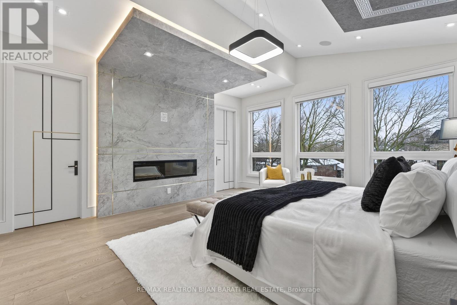 164 Norton Avenue, Toronto, ON - Indoor Photo Showing Bedroom With Fireplace