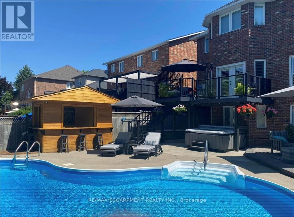 7 Volterra Court, Hamilton, ON - Outdoor With In Ground Pool With Deck Patio Veranda