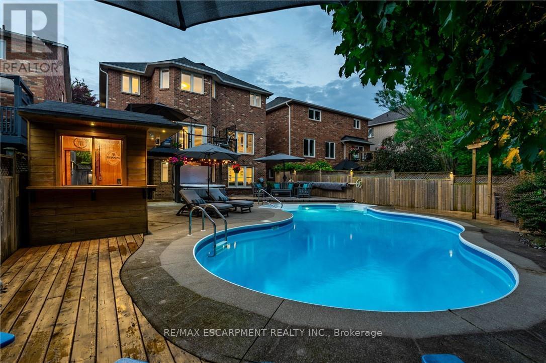 7 Volterra Court, Hamilton, ON - Outdoor With In Ground Pool With Deck Patio Veranda