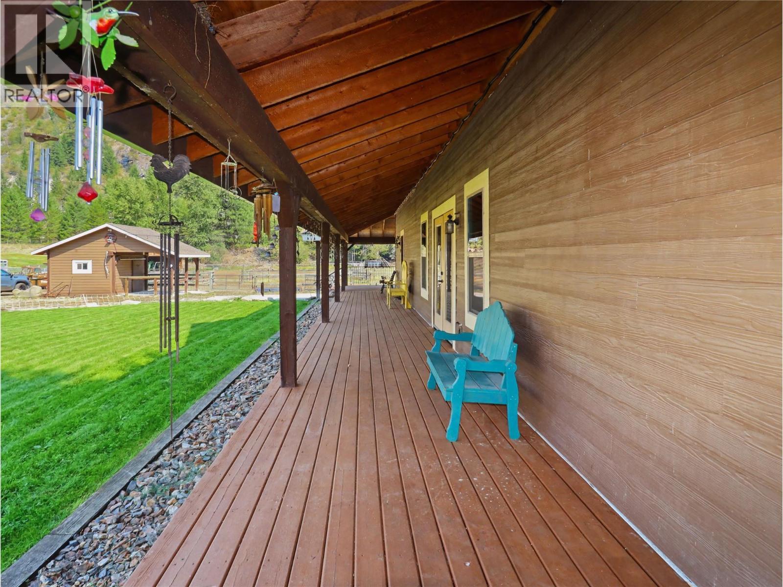 3850 Blythe-Rhone Road, Westbridge, BC - Outdoor With Deck Patio Veranda With Exterior