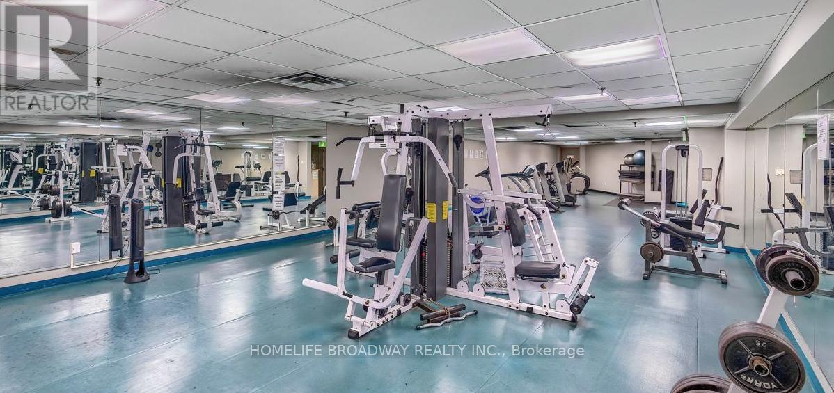 Nice Gym - 1709 - 2155 Burnhamthorpe Road W, Mississauga, ON - Indoor Photo Showing Gym Room