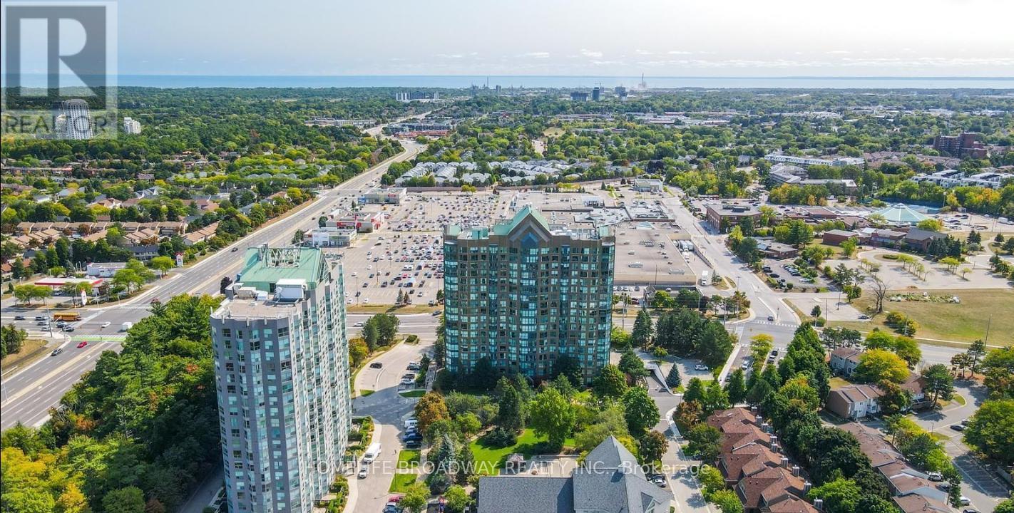 Drone Shot of Building - 1709 - 2155 Burnhamthorpe Road W, Mississauga, ON - Outdoor With View