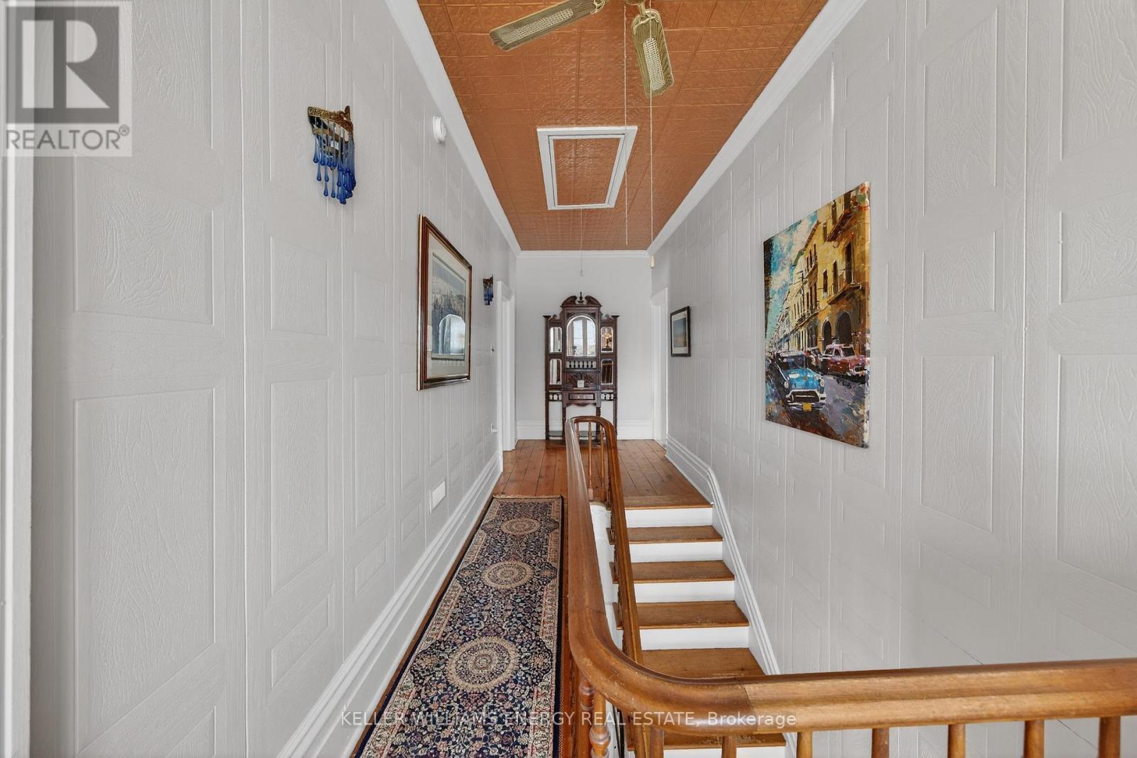 Original tin ceilings and 9' high - 339 Elmbrook Road, Prince Edward County (Sophiasburg Ward), ON - Indoor Photo Showing Other Room