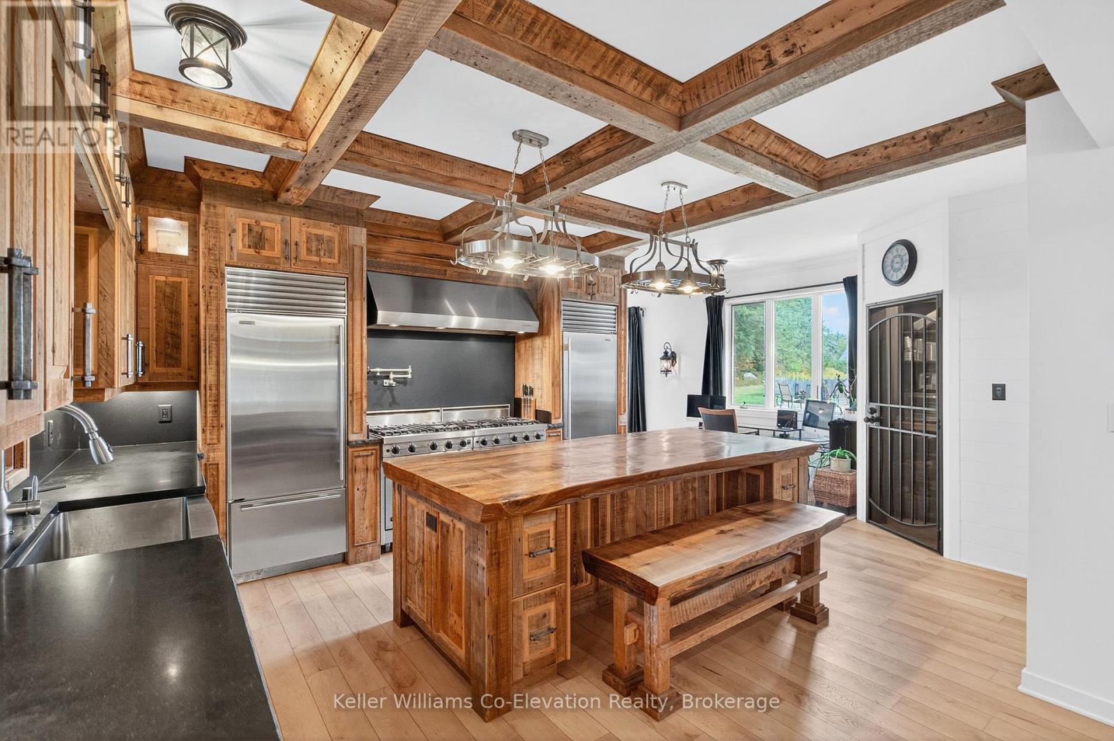 1076 Beaver Lane, Springwater, ON - Indoor Photo Showing Kitchen With Stainless Steel Kitchen With Double Sink