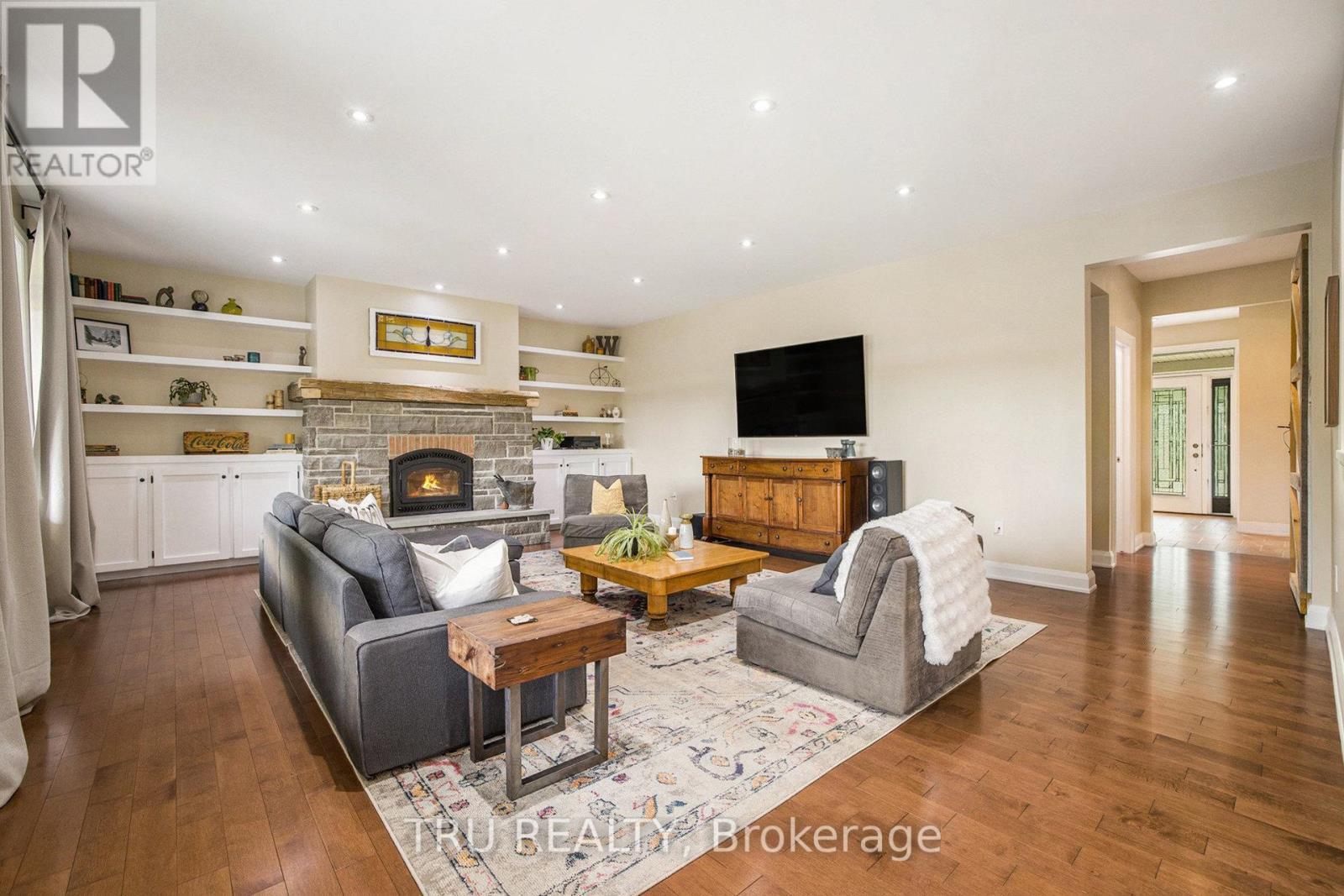 Family Room - 2465 Marchurst Road, Ottawa, ON - Indoor Photo Showing Living Room With Fireplace