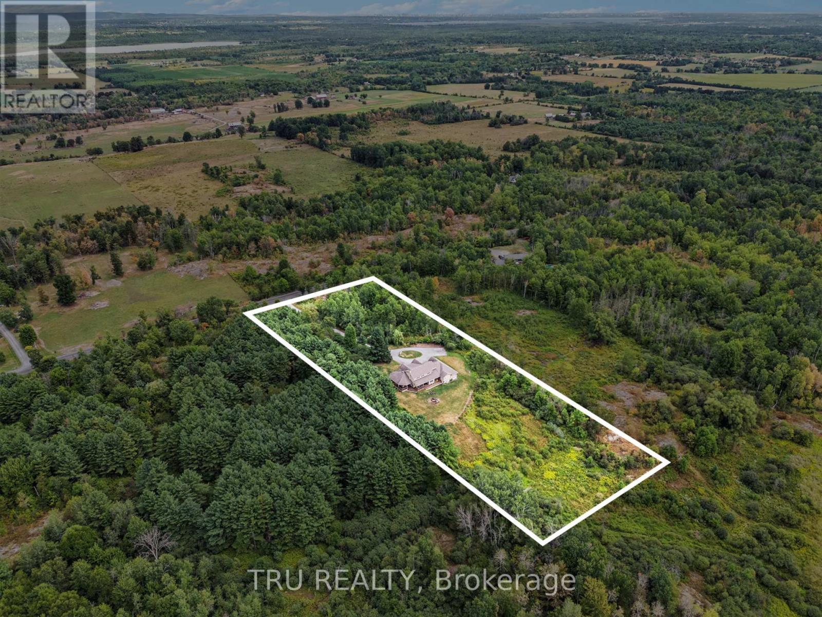 Aerial with Lot Lines - 2465 Marchurst Road, Ottawa, ON - With View