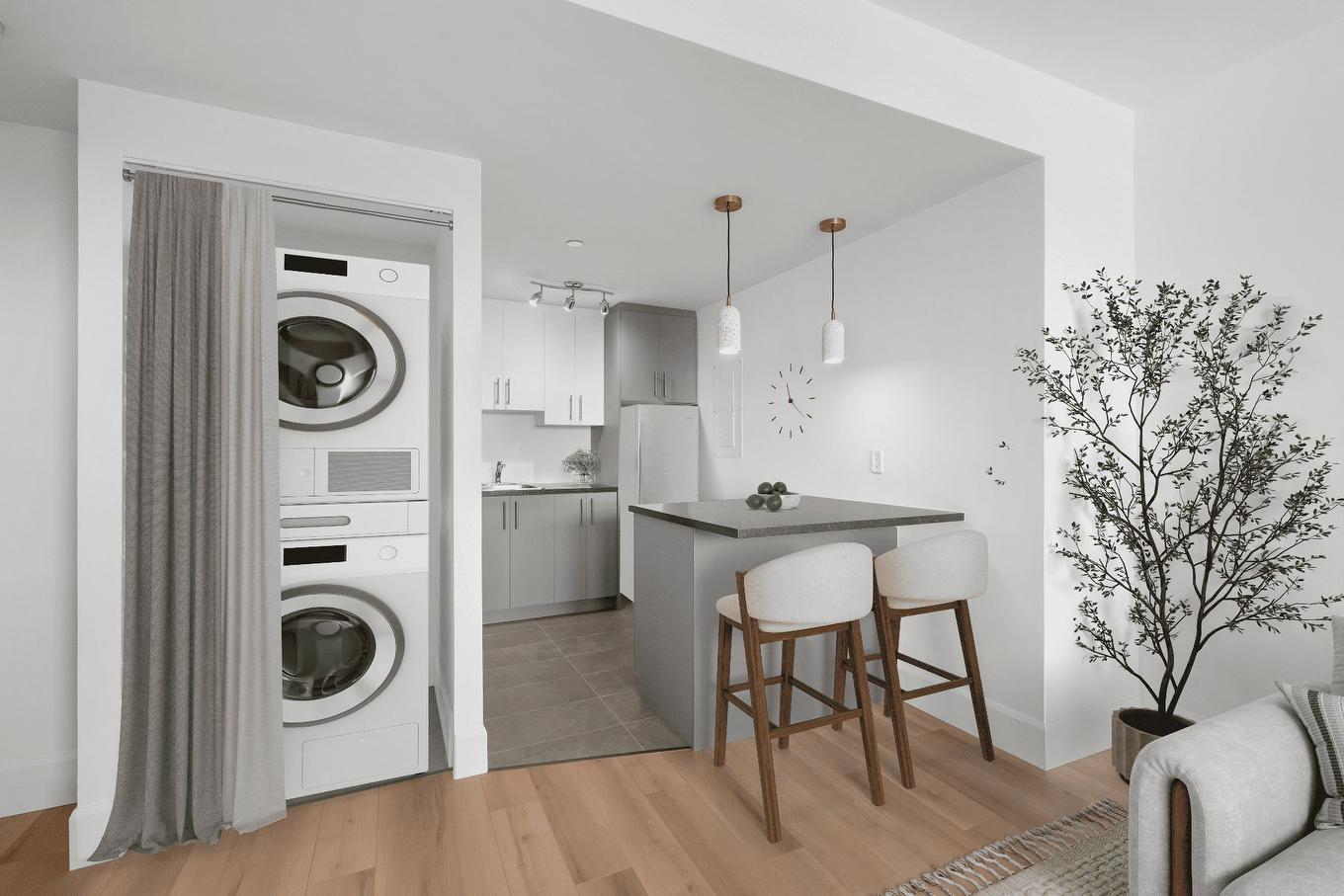 Cuisine - 606-600 Av. Wilfrid-Laurier, Québec (La Cité-Limoilou), QC - Indoor Photo Showing Laundry Room