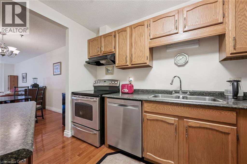 1009 Queenston Road Unit# 216, Cambridge, ON - Indoor Photo Showing Kitchen With Double Sink