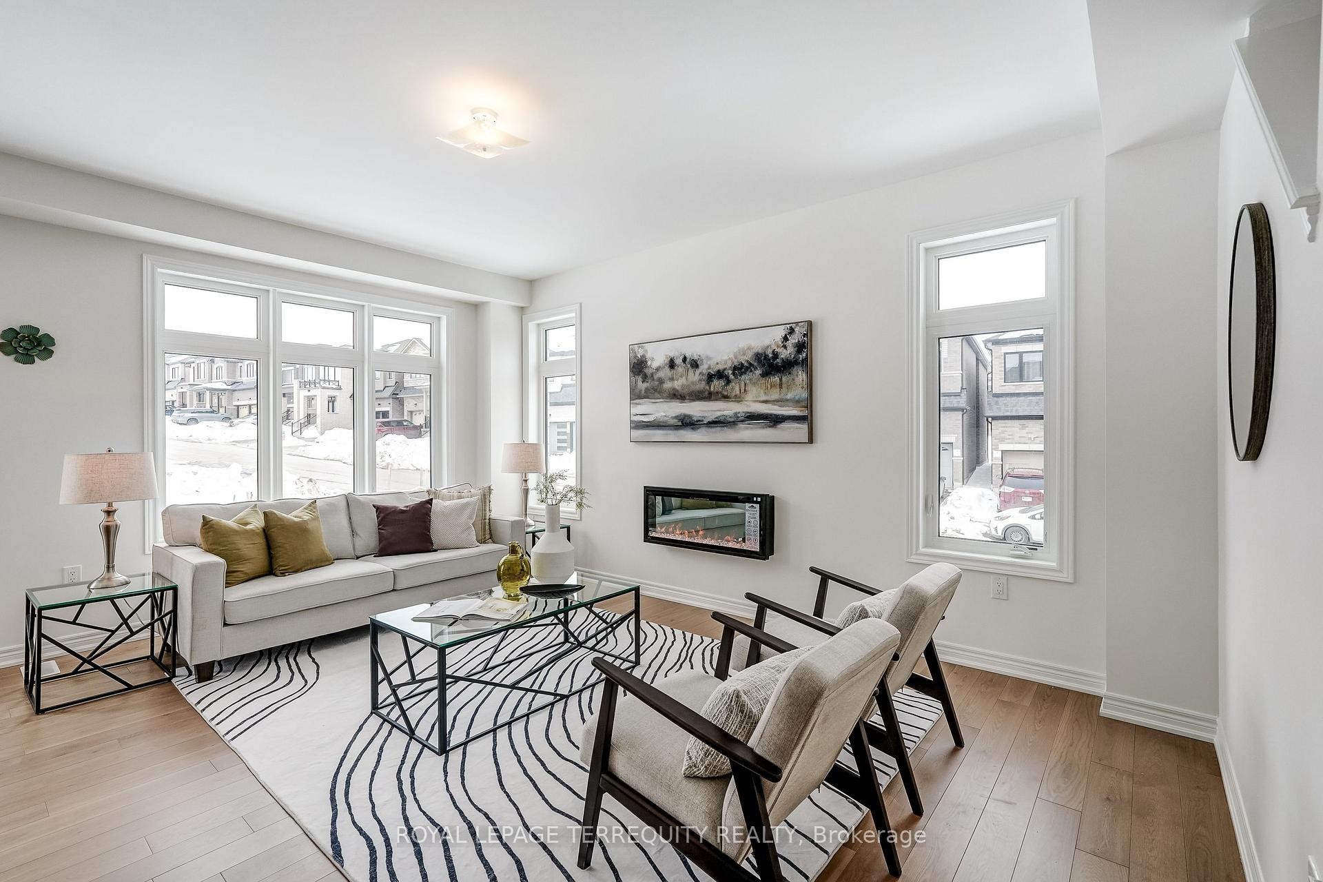 2964 Starlight Drive, Pickering, ON - Indoor Photo Showing Living Room With Fireplace