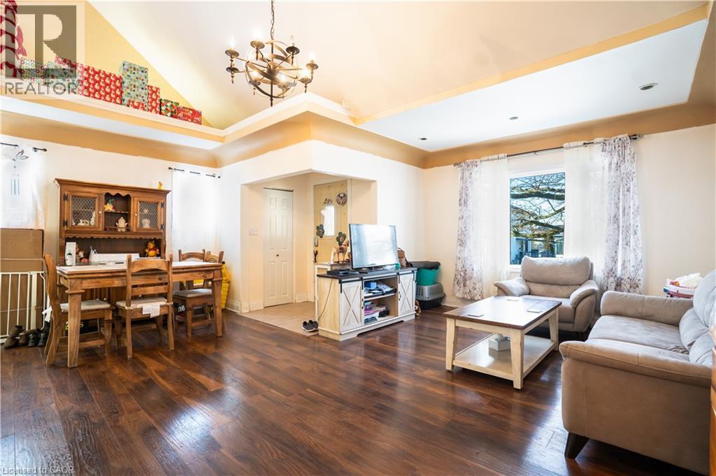 Living room featuring high vaulted ceiling - 12 Walpole Drive, Jarvis, ON - Indoor Photo Showing Other Room