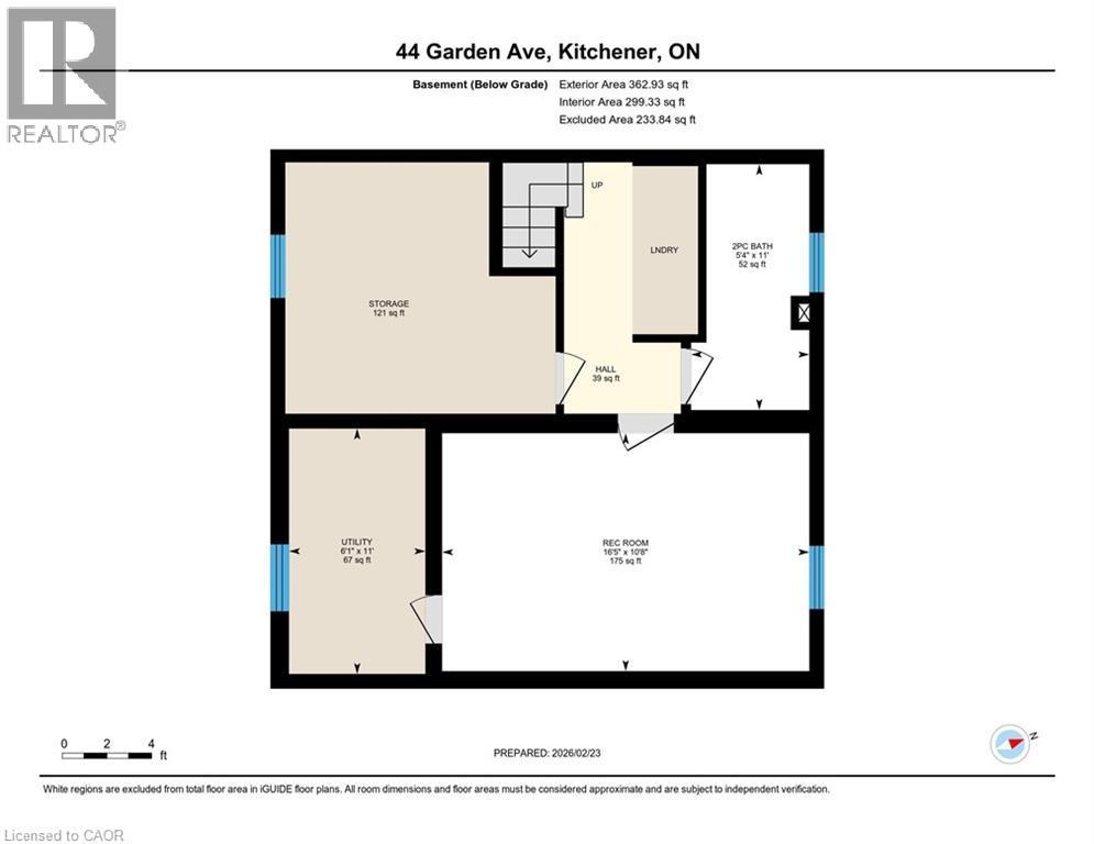 Lower level floorplan - 44 Garden Avenue, Kitchener, ON - Other