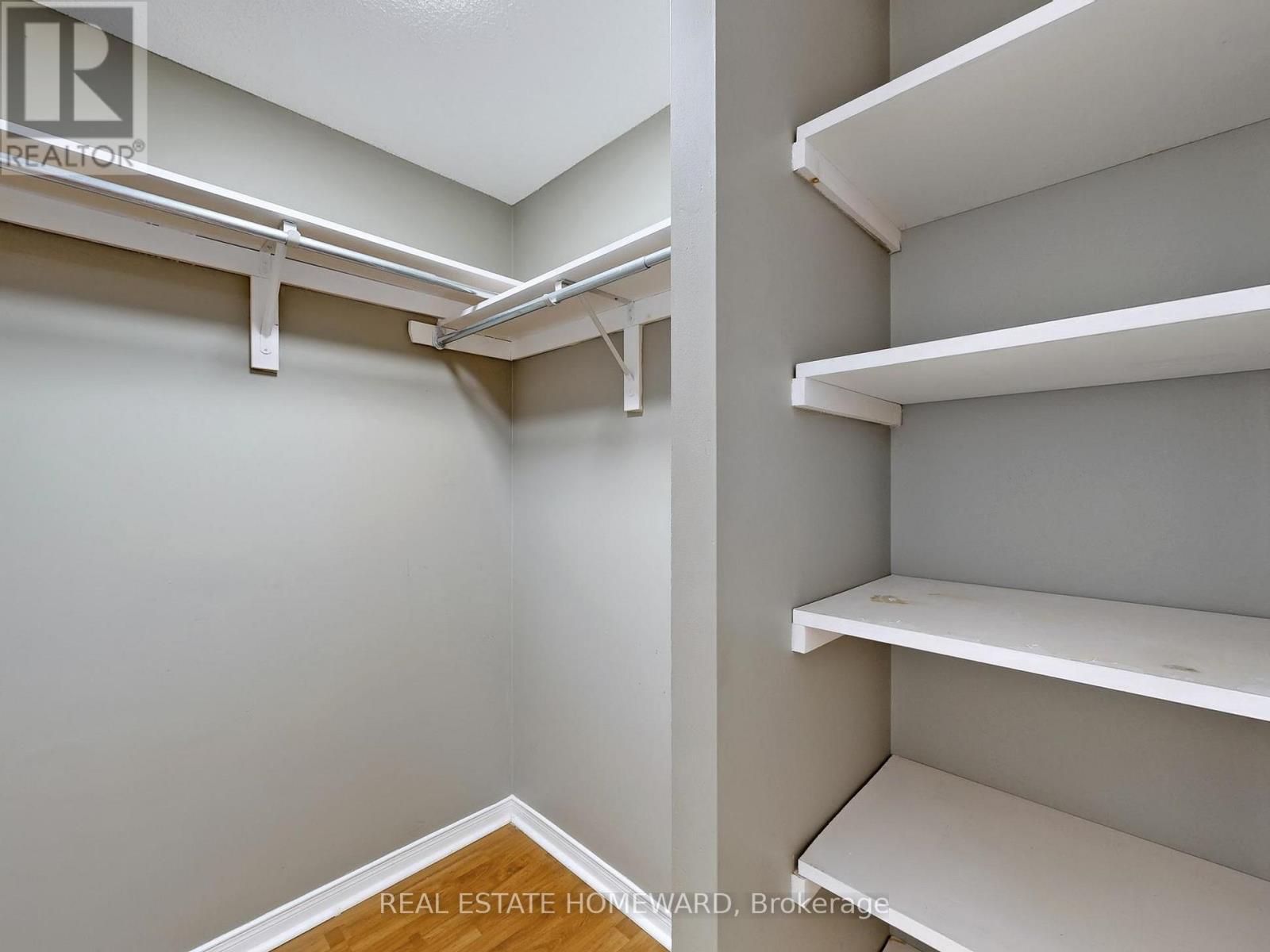 Primary Bedroom Walk-In Closet - 1116 - 4725 Sheppard Avenue E, Toronto, ON - Indoor With Storage
