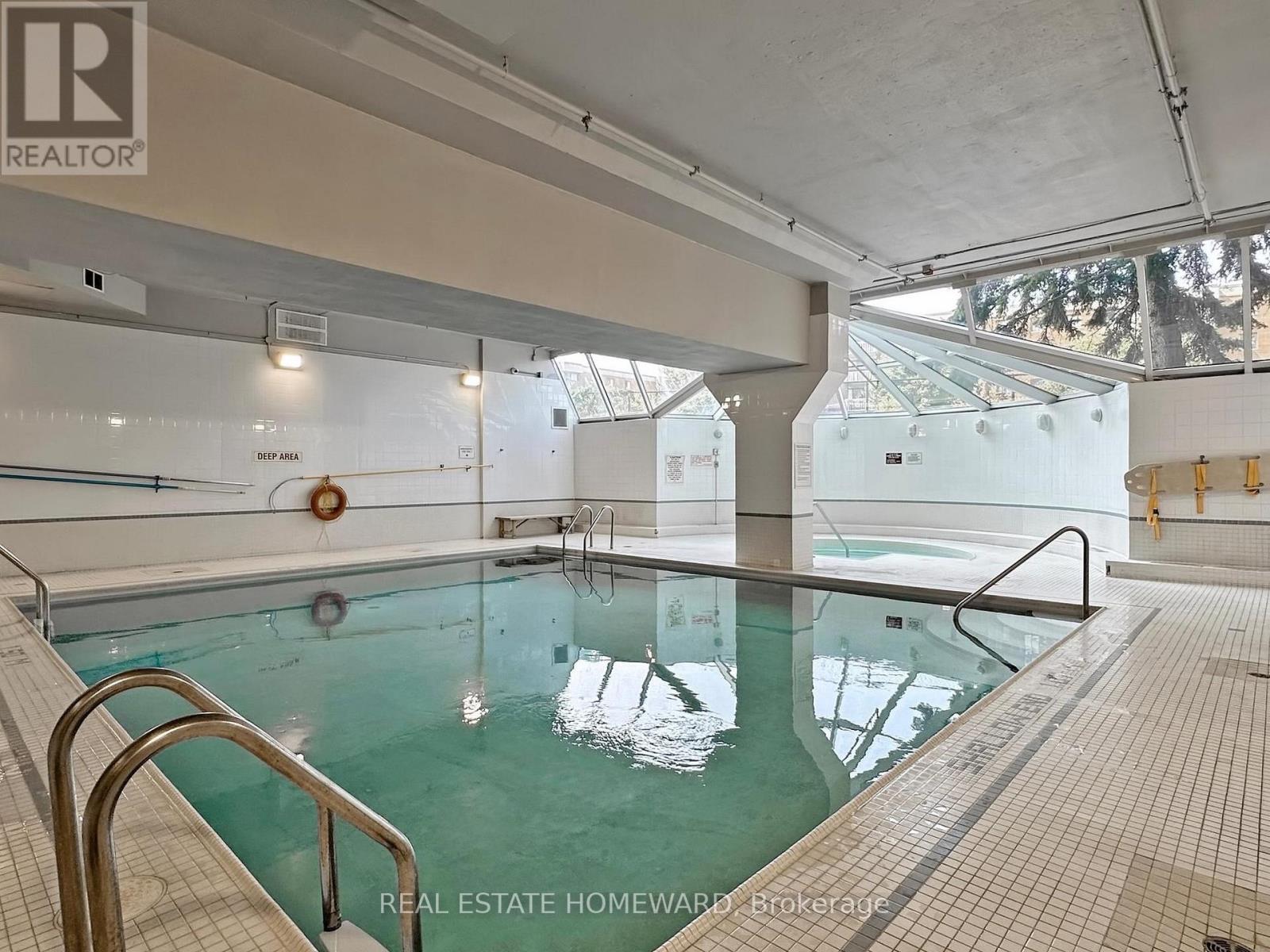 Indoor Swimming Pool with Saunas - 1116 - 4725 Sheppard Avenue E, Toronto, ON - Indoor Photo Showing Other Room With In Ground Pool
