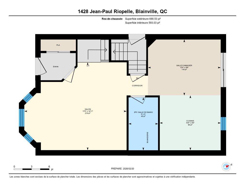 Plan (croquis) - 1428 Rue Jean-Paul-Riopelle, Blainville, QC - Other