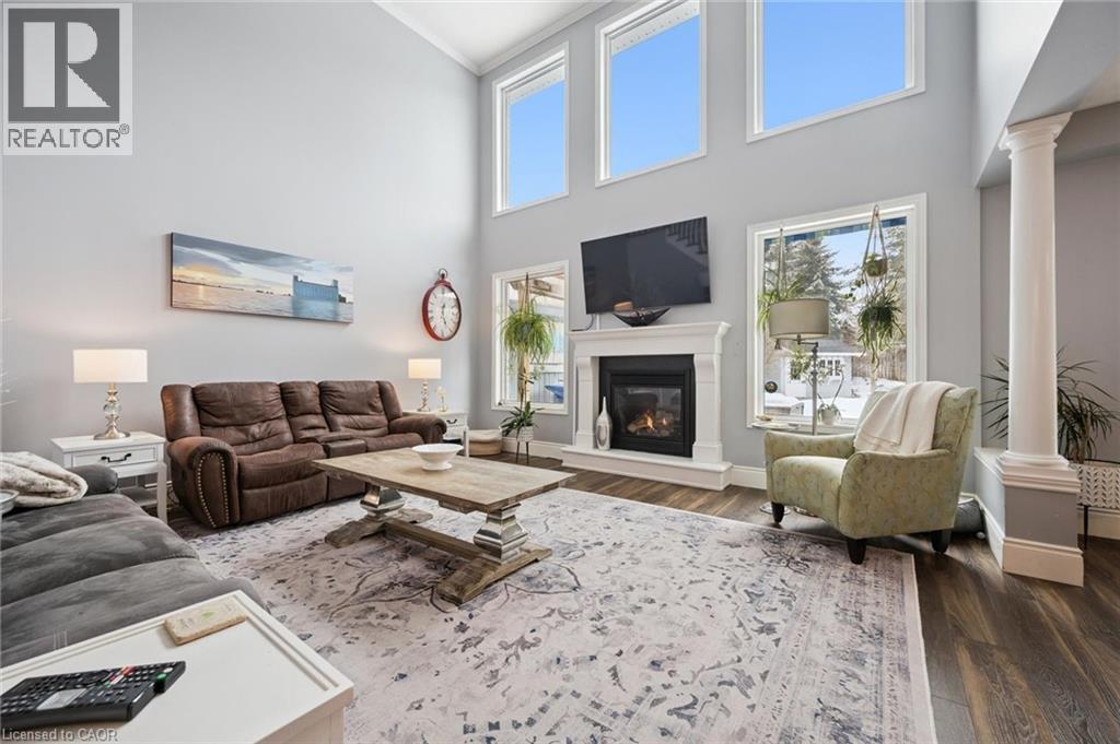 42 Fischer Court, Kitchener, ON - Indoor Photo Showing Living Room With Fireplace