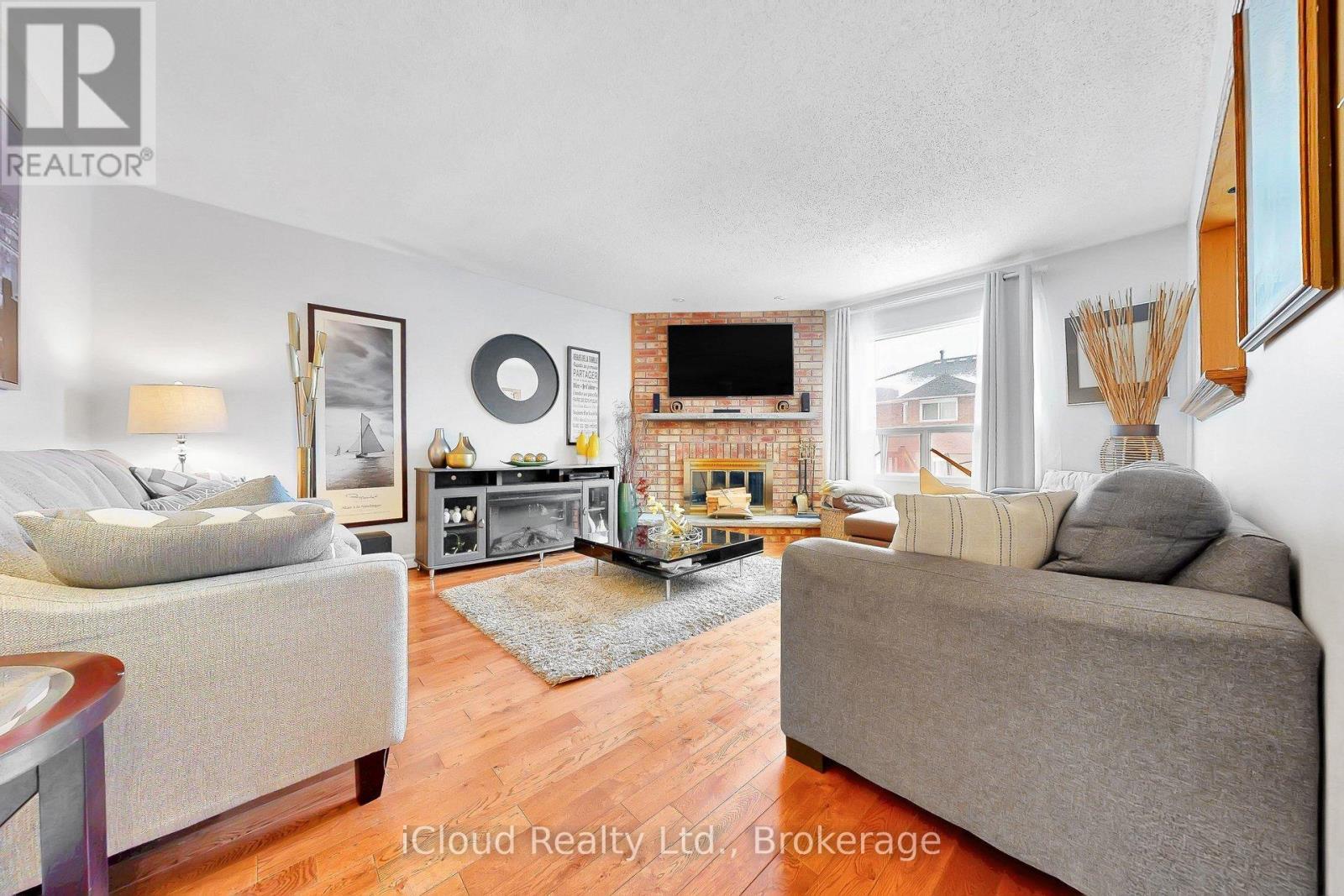 55 Wilce Drive, Ajax, ON - Indoor Photo Showing Living Room With Fireplace
