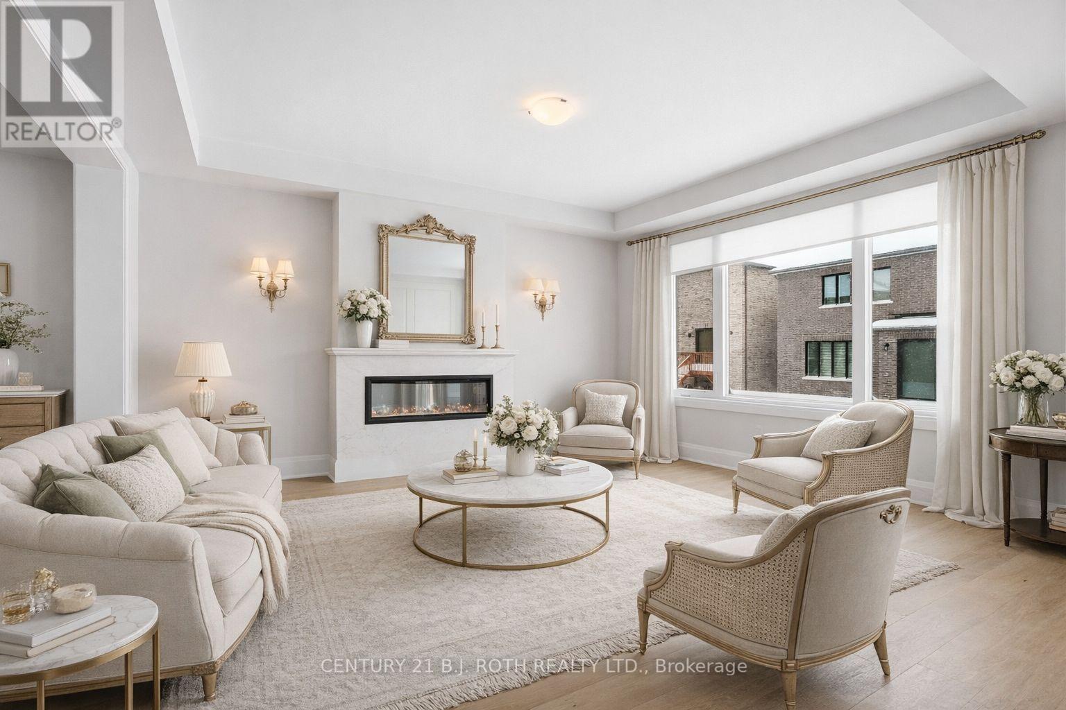 395 Reid Drive, Barrie, ON - Indoor Photo Showing Living Room With Fireplace
