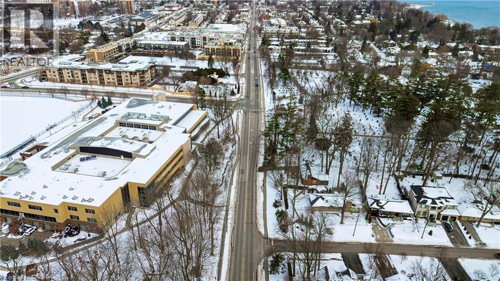View of snowy aerial view - 276 Lakeshore Road W, Oakville, ON - Outdoor With View