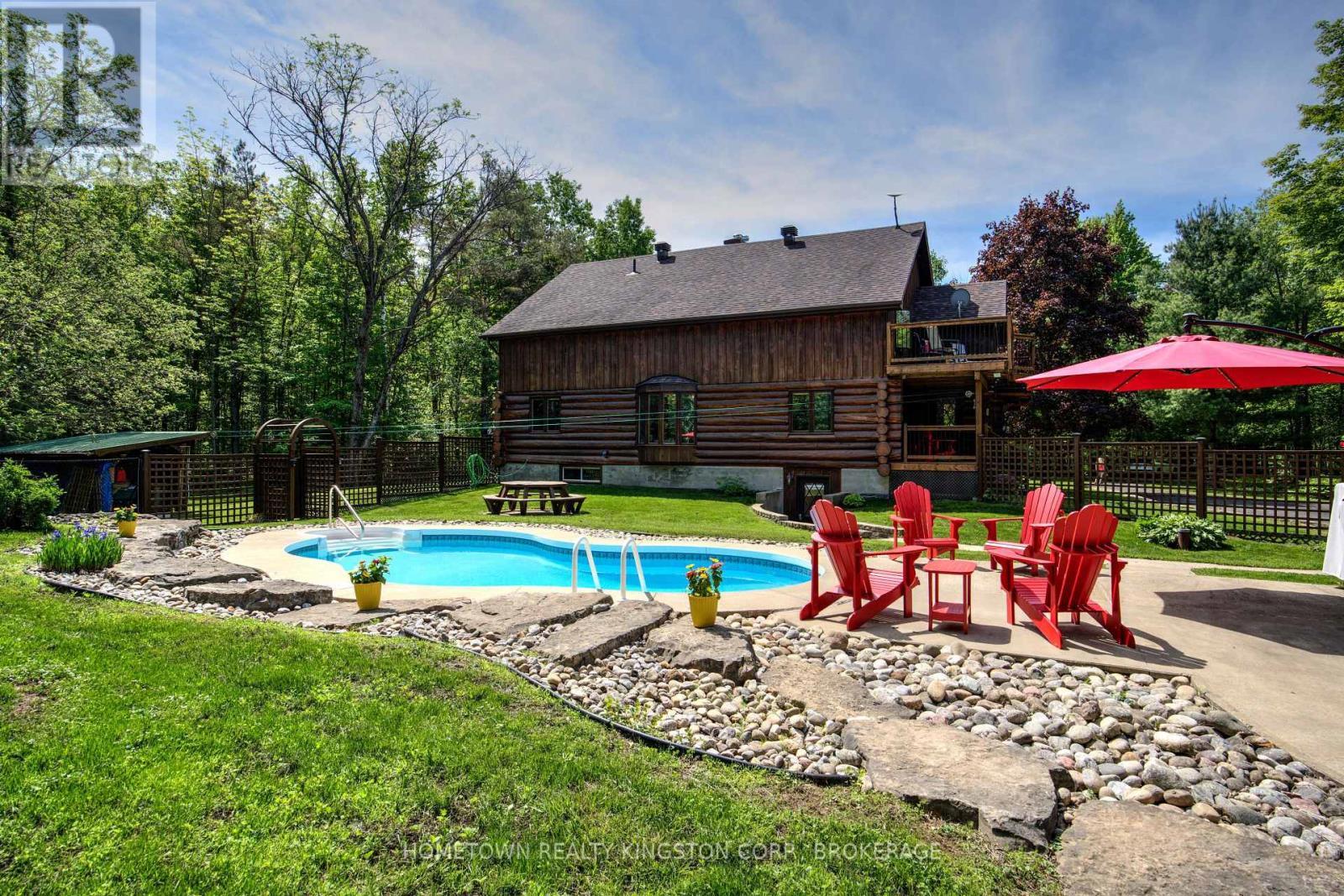 199 Kelly'S Road, Rideau Lakes, ON - Outdoor With In Ground Pool With Deck Patio Veranda