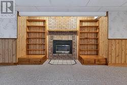 Basement Rec Room Natural Gas Fireplace -