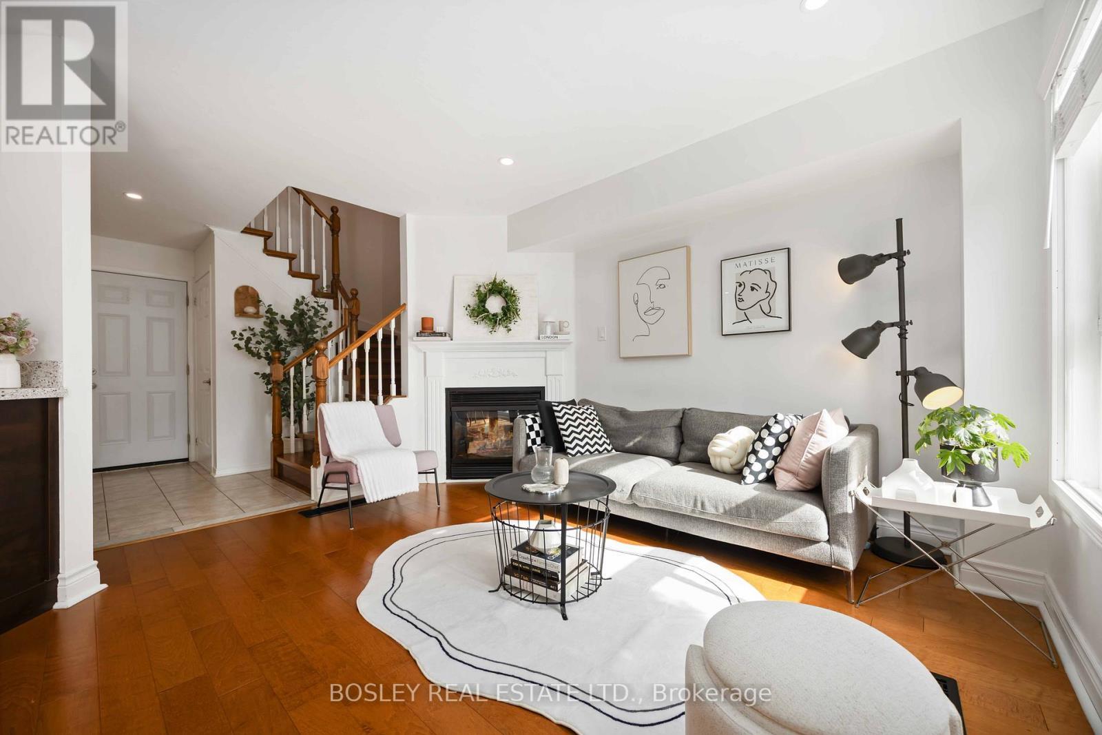 57 Candlebrook Drive, Whitby, ON - Indoor Photo Showing Living Room With Fireplace