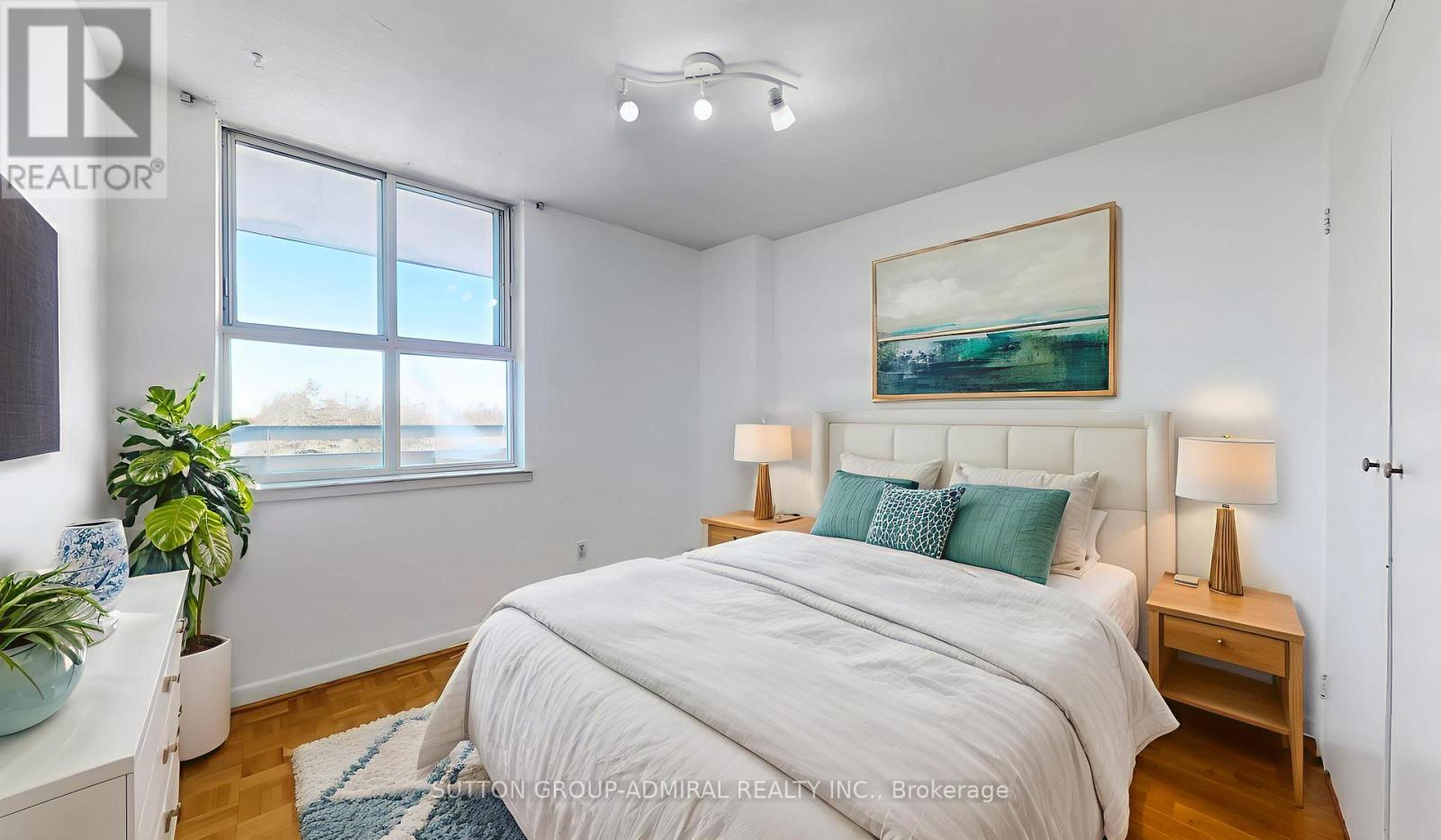 Virtually Staged Photo - 901 - 80 Inverlochy Boulevard, Markham, ON - Indoor Photo Showing Bedroom