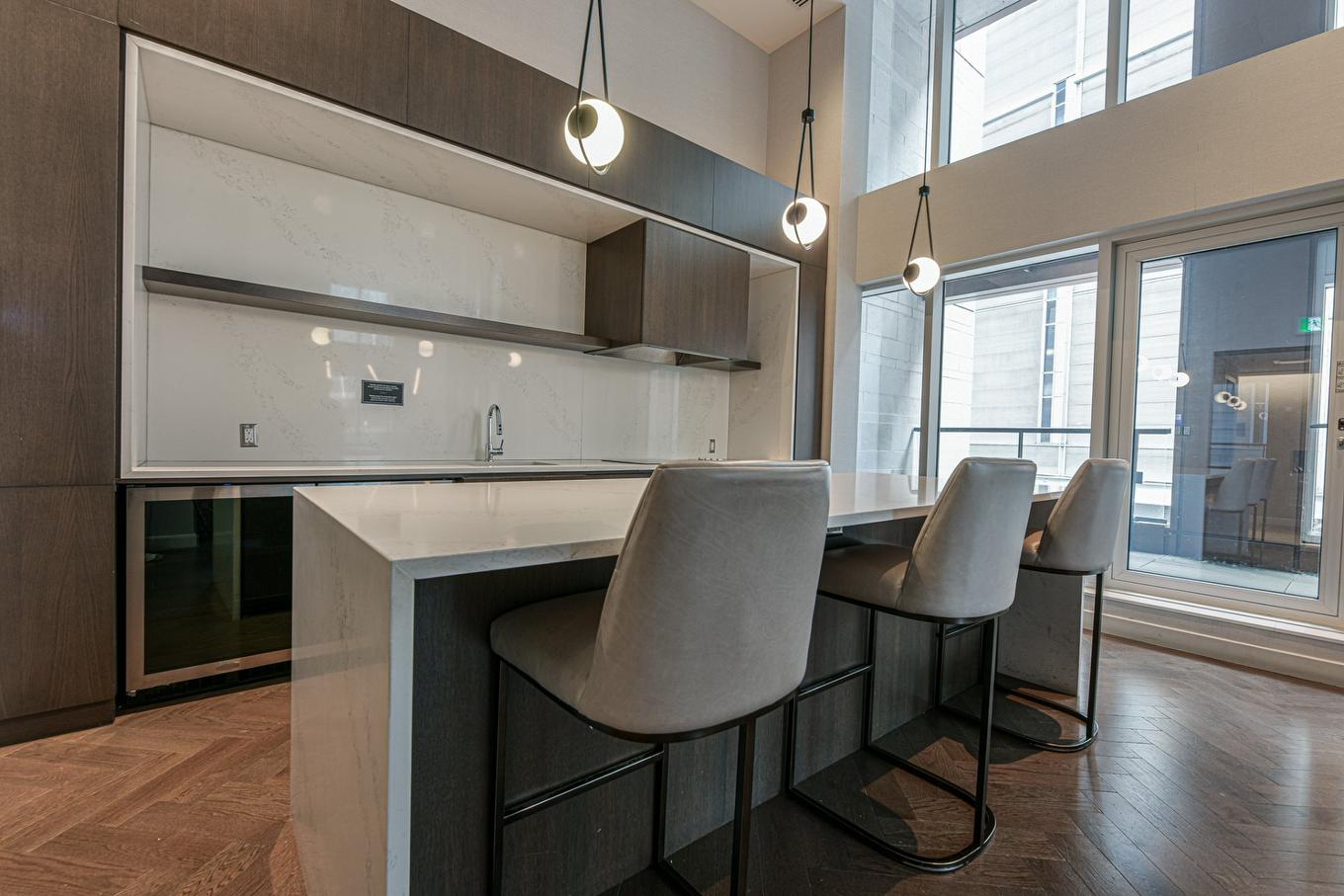 Salle communautaire - 4802-1288 Rue St-Antoine O., Montréal (Ville-Marie), QC - Indoor Photo Showing Kitchen With Upgraded Kitchen