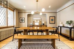 Diningroom with gorgeous trim -