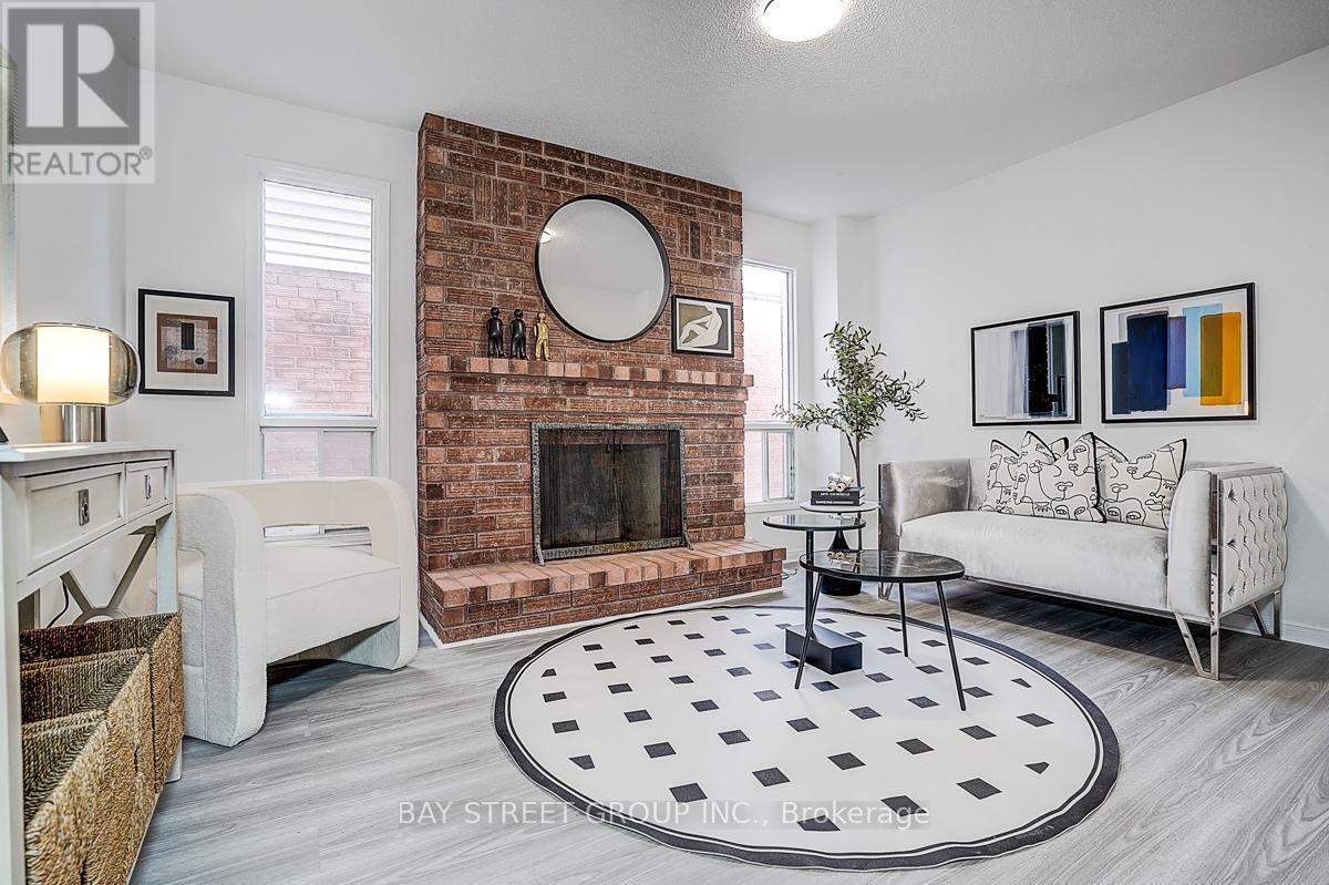 203 Roxanne Crescent, Toronto, ON - Indoor Photo Showing Living Room With Fireplace